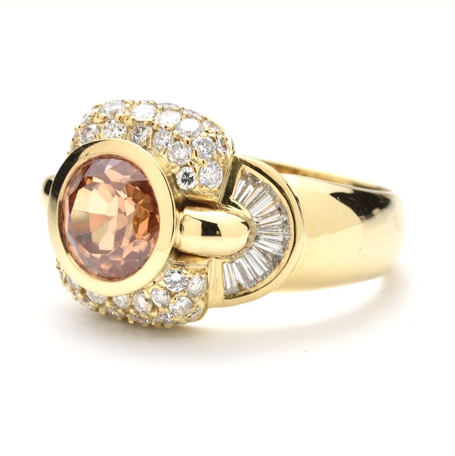 Ring | 750/000 Gelbgold | Diamanten | Brillanten | Mandarin Granat