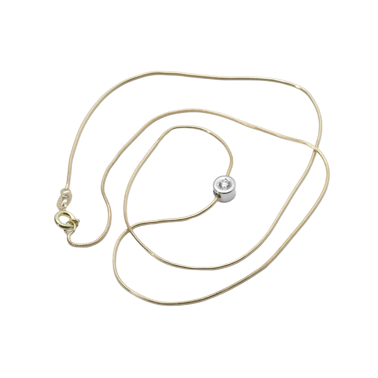 Christ Collier mit einem Diamant | 585/000 Gelb/Weißgold