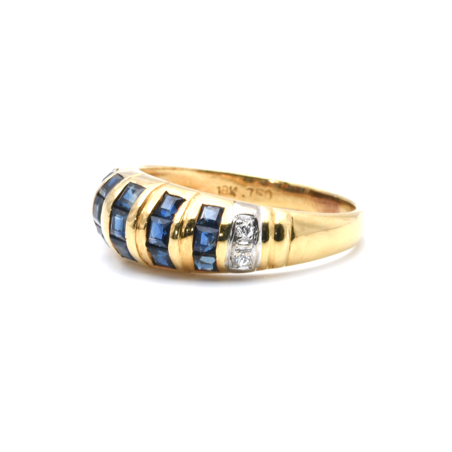 Ring mit Brillanten und Saphiren