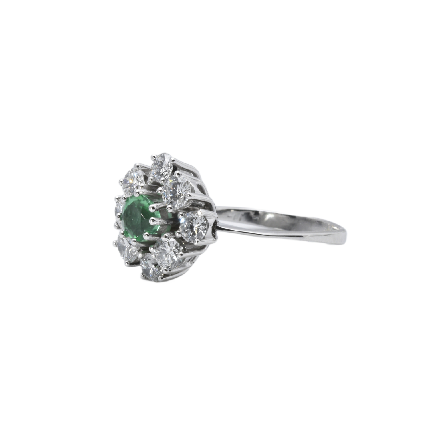 Ring mit Brillanten und Tsavorit