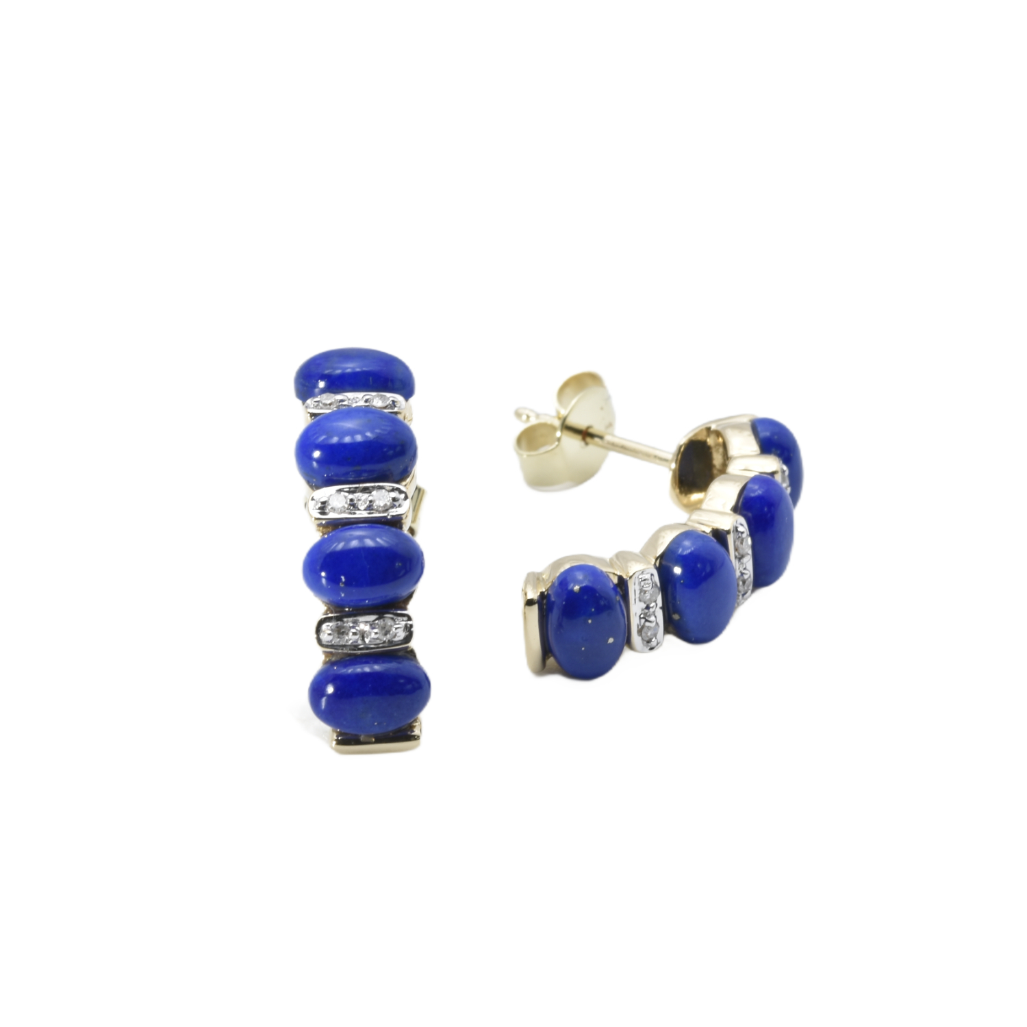 Ohrstecker mit Diamanten und Lapislazuli