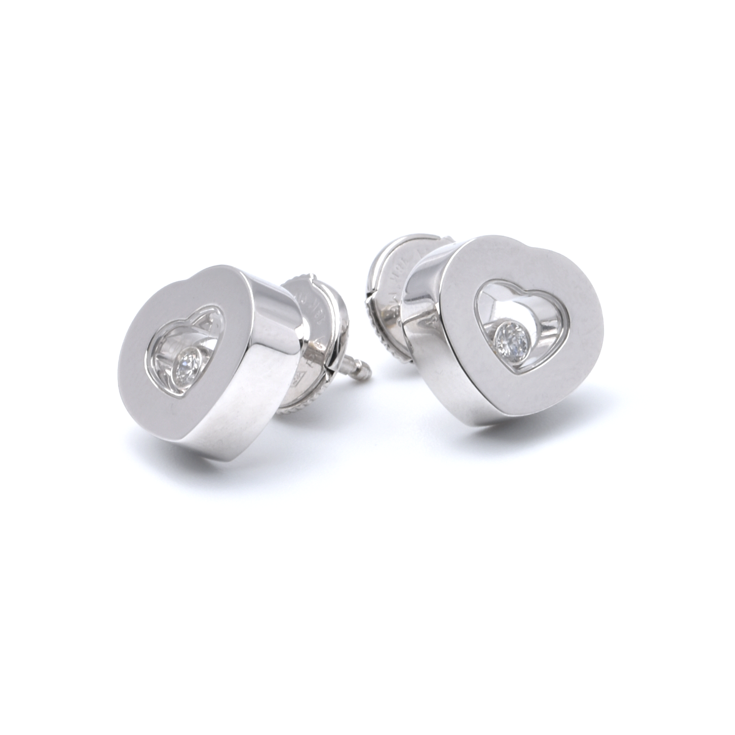 Ohrstecker | 750/000 Weißgold | Brillanten |  Chopard | Happy Diamonds Icons Heart