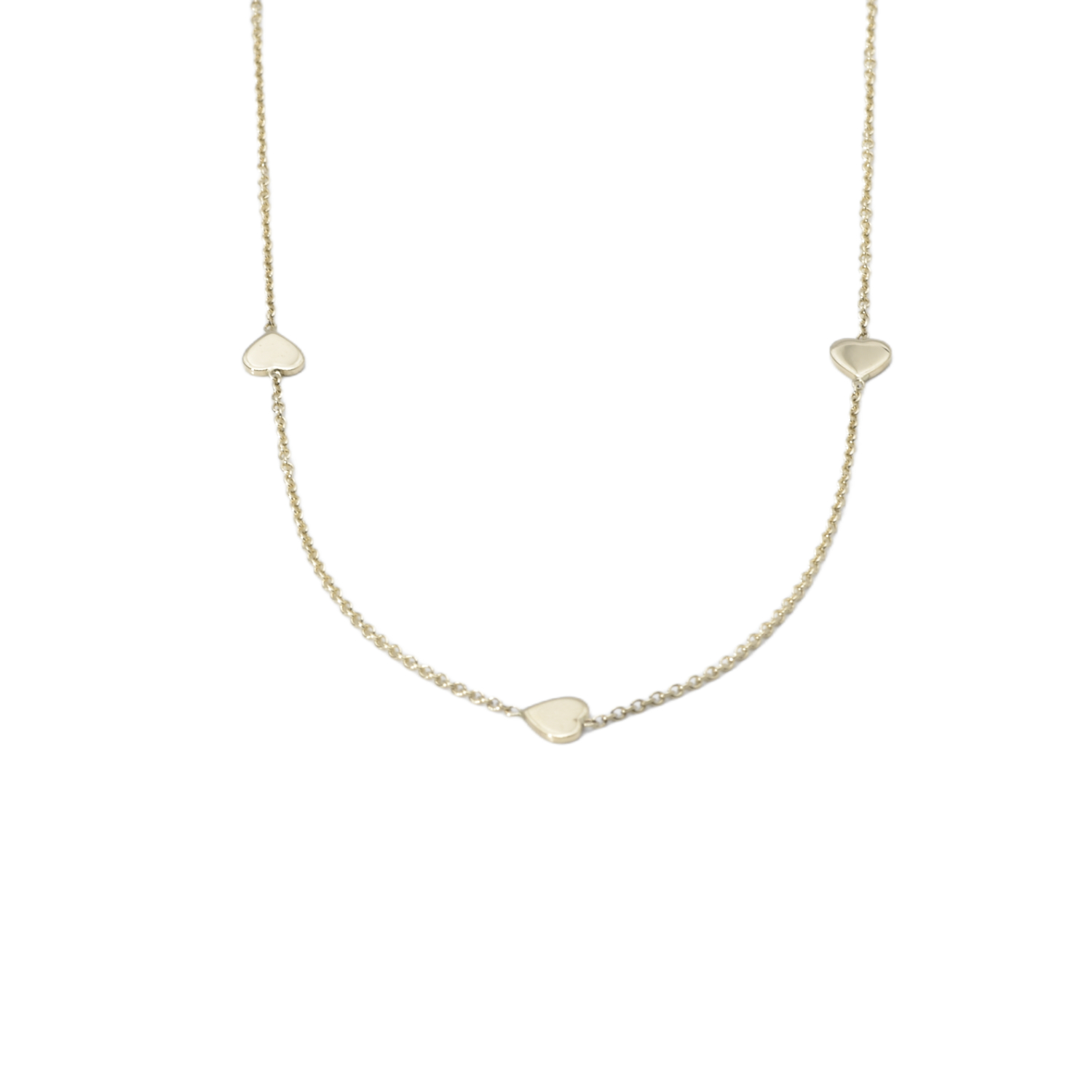 Collier mit Herz Elementen | 585/000 Gelbgold