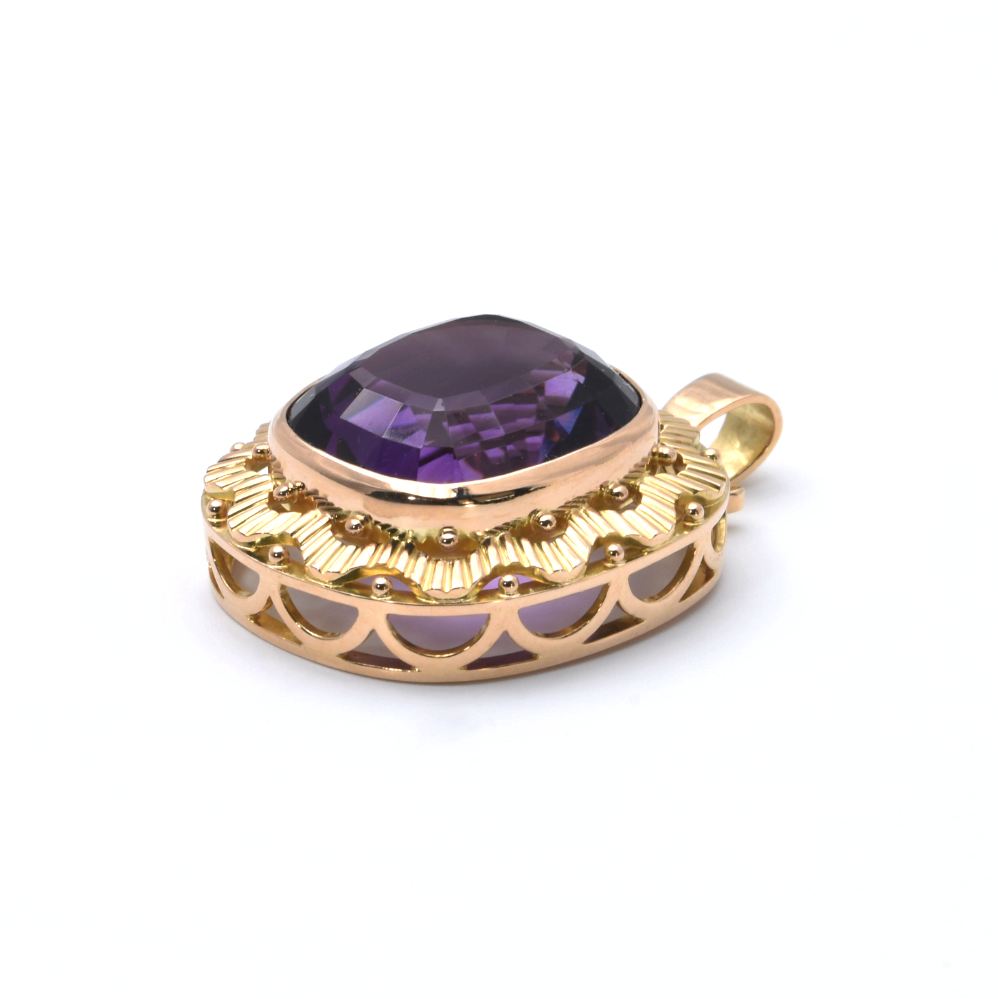 Anhänger | 585/000 Gelbgold | Amethyst