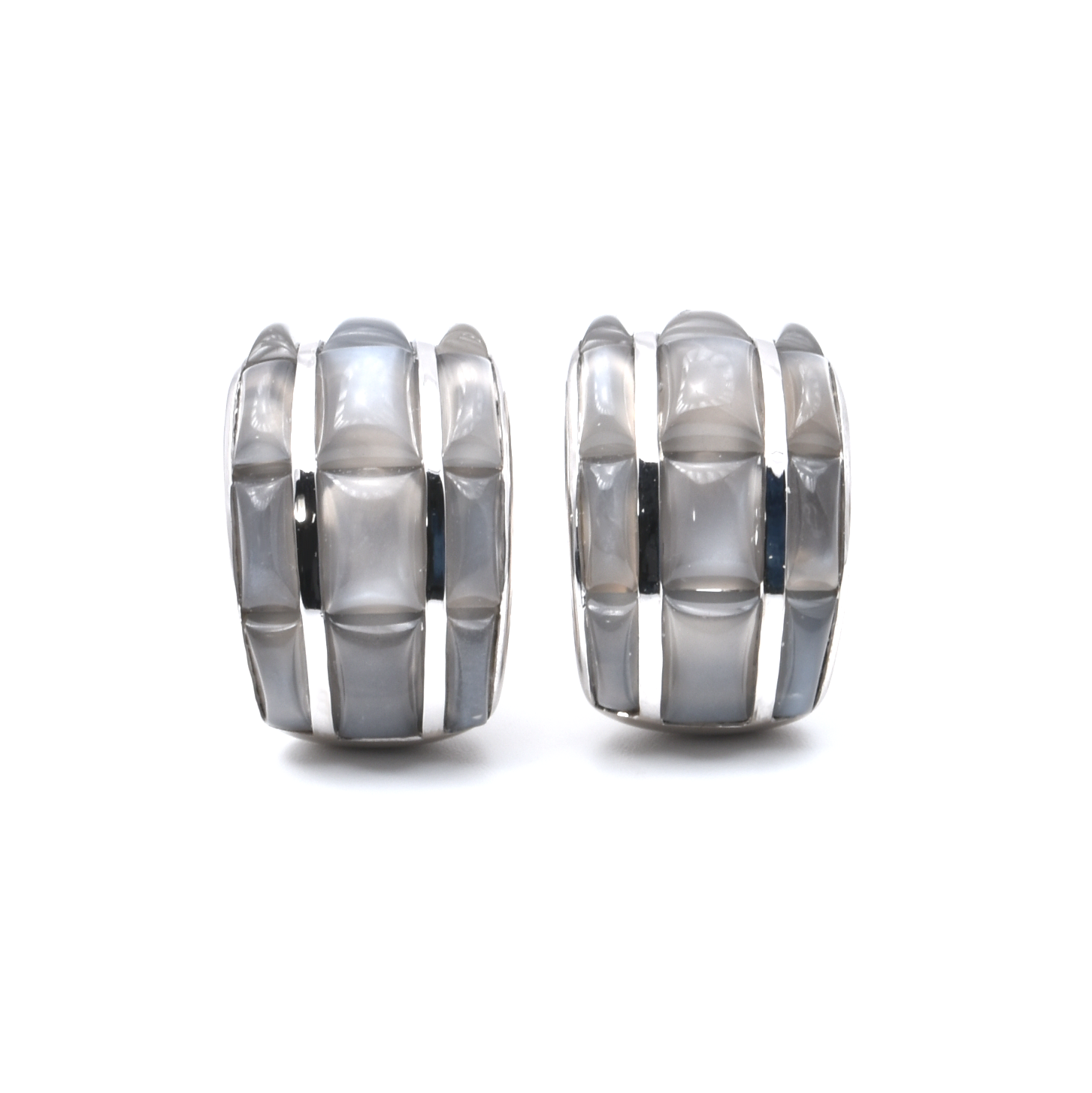 Ohrstecker | 750/000 Weißgold | Mondstein