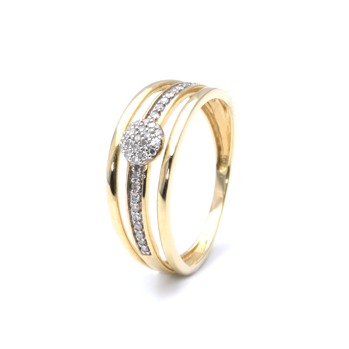 Ring | 375/000 Gelbgold | Diamanten