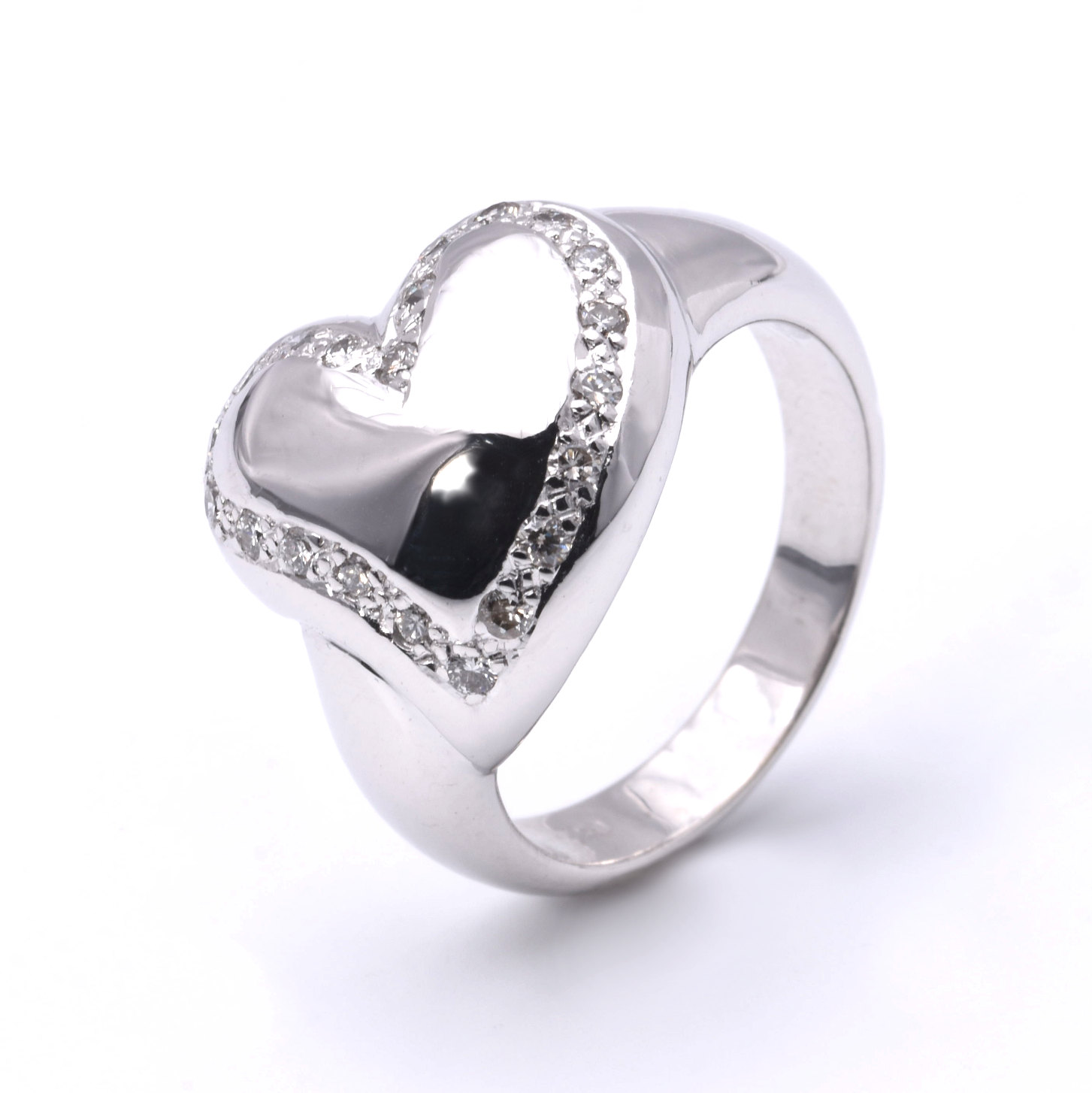 Herz-Ring mit Brillanten