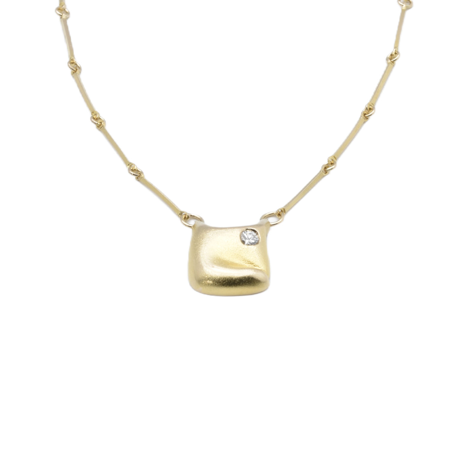 Collier mit Anhänger und Brillant