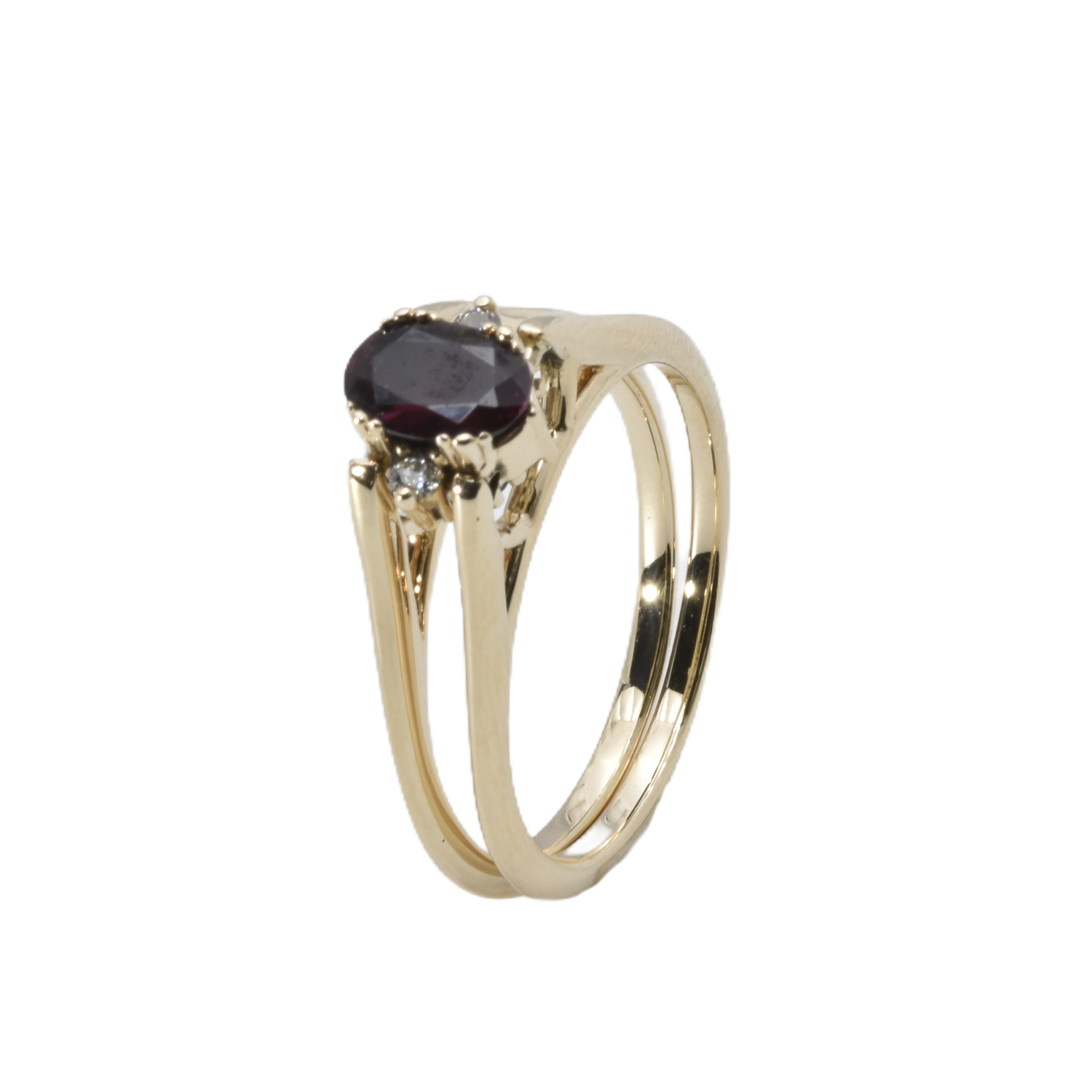 Wechselring mit Rodolith und Brillanten