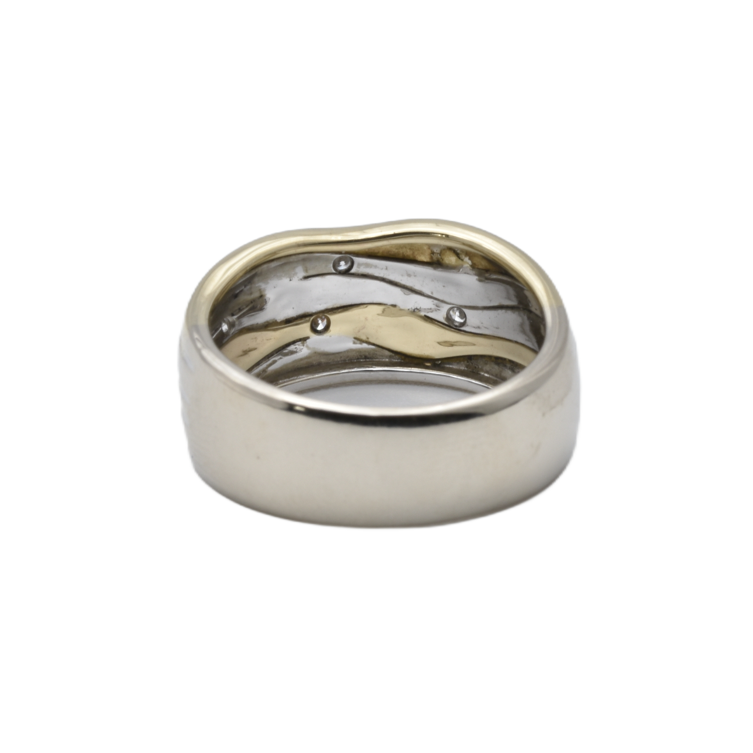 Bicolor Ring mit Brillanten