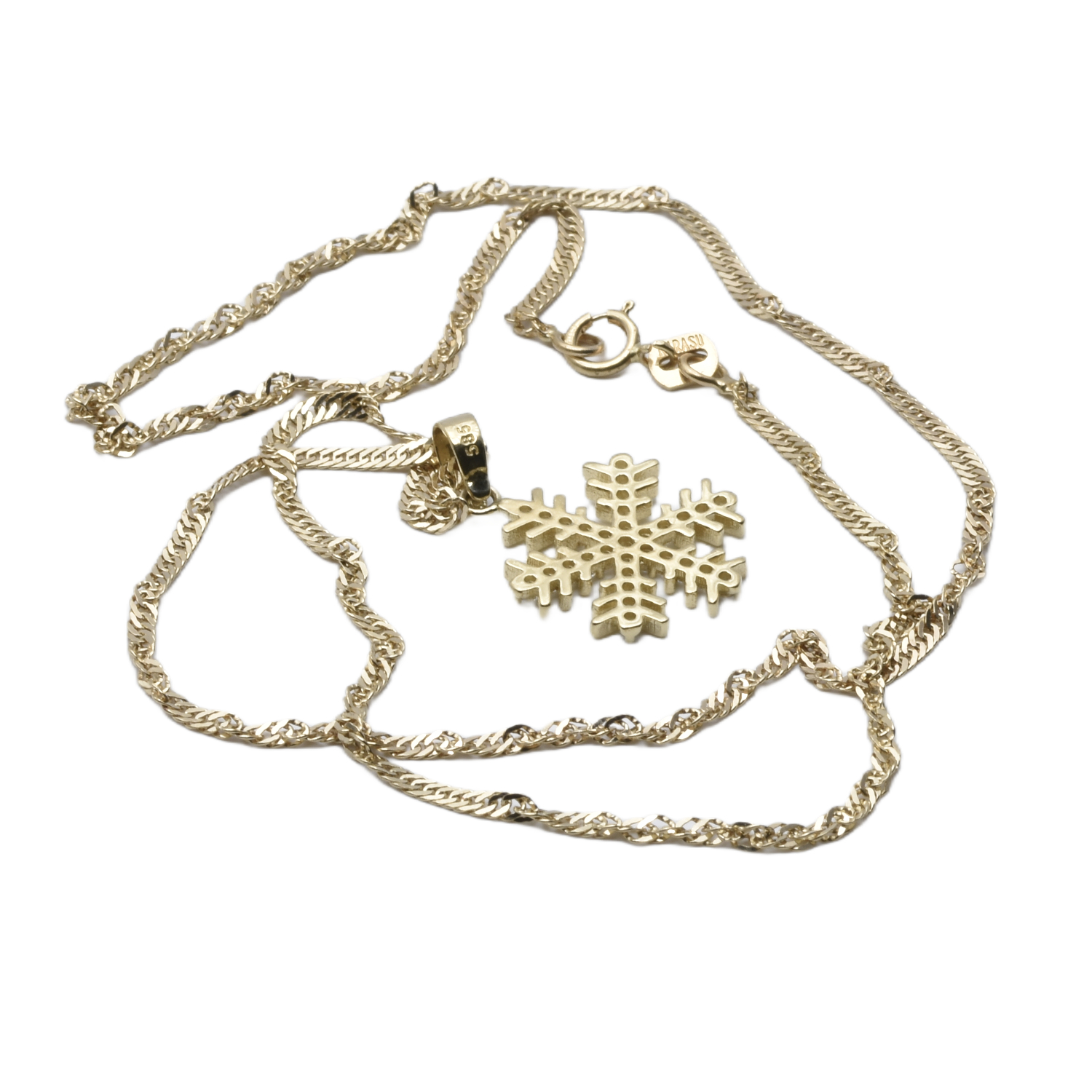 Kette mit Anhänger Schneeflocke