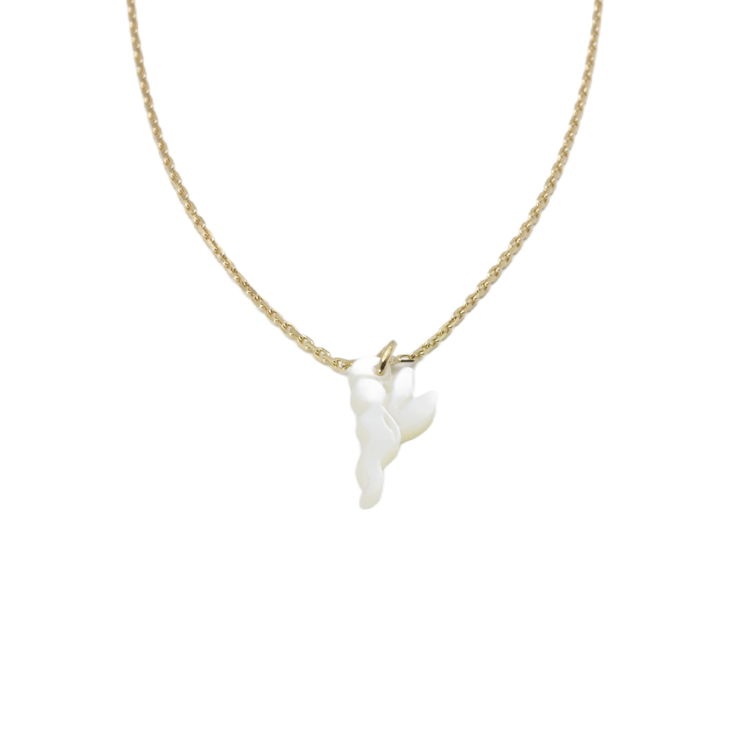 Kette mit Perlmutt-Anhänger "Tinkerbell"